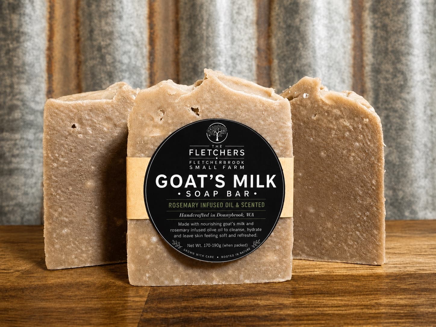 Rosemary infused goats milk soap